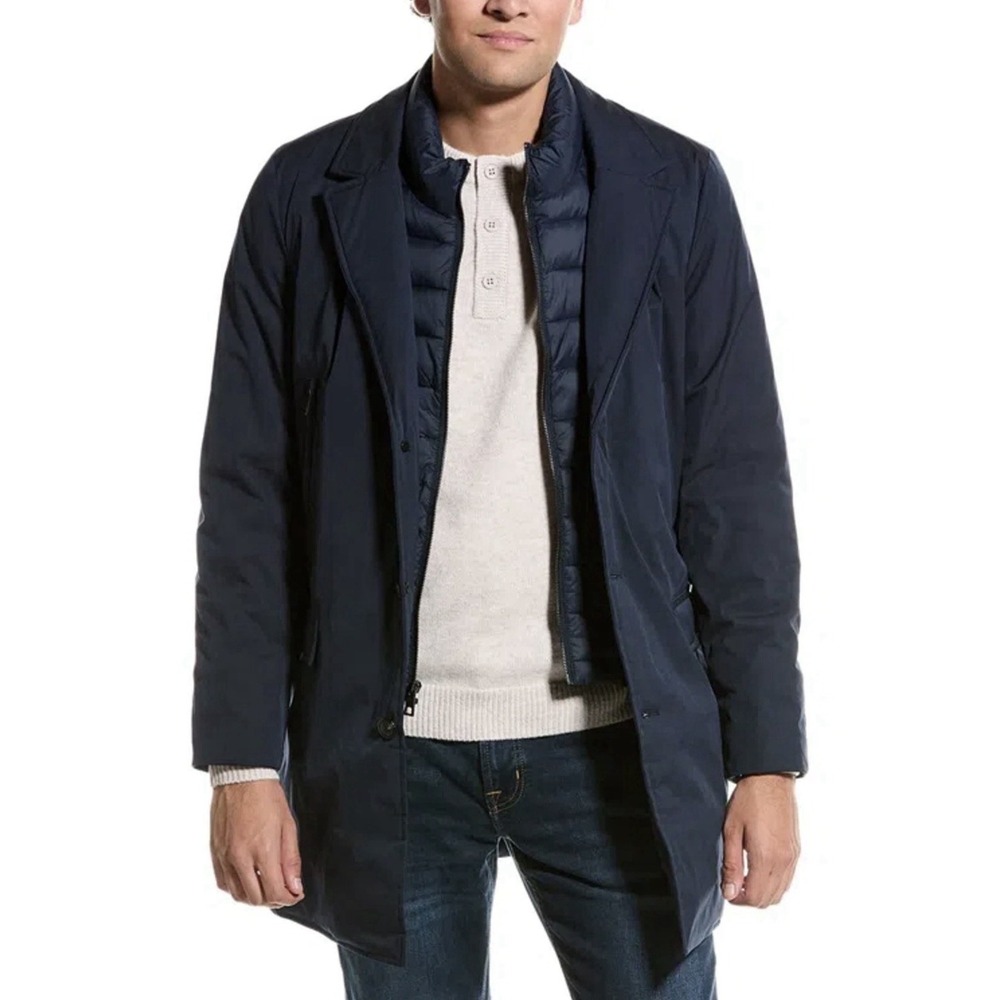 HUNTER New Aldgate Premium Blazer MEDIUM Twofer Jacket Men's Navy Insulated Coat